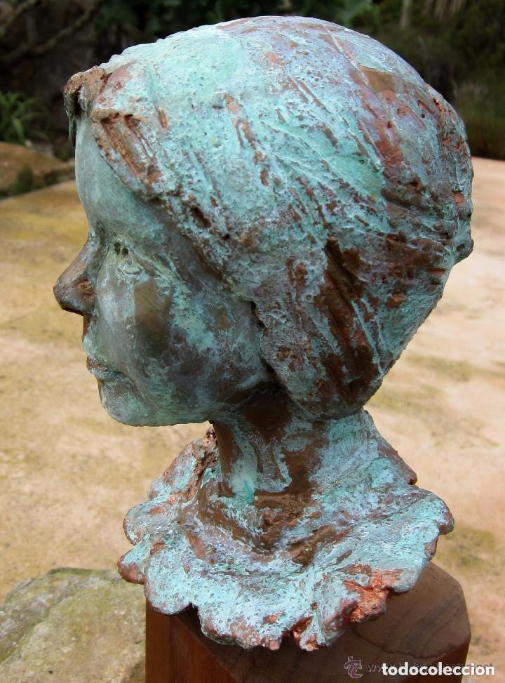 Arte: cabeza patina bronce - Foto 2
