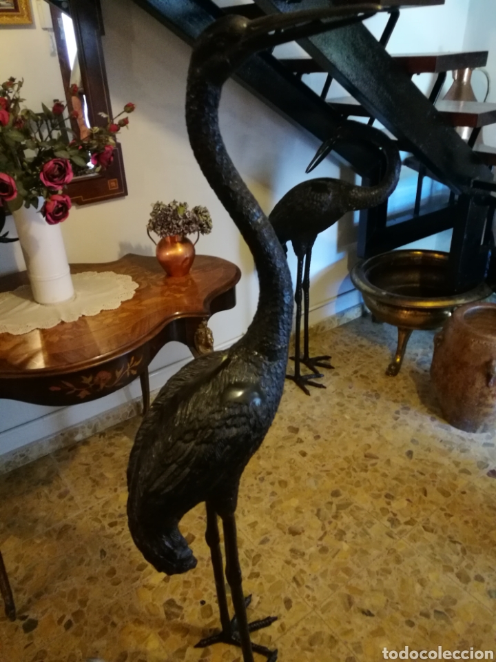 Arte: Pareja de garzas de bronce - Foto 1