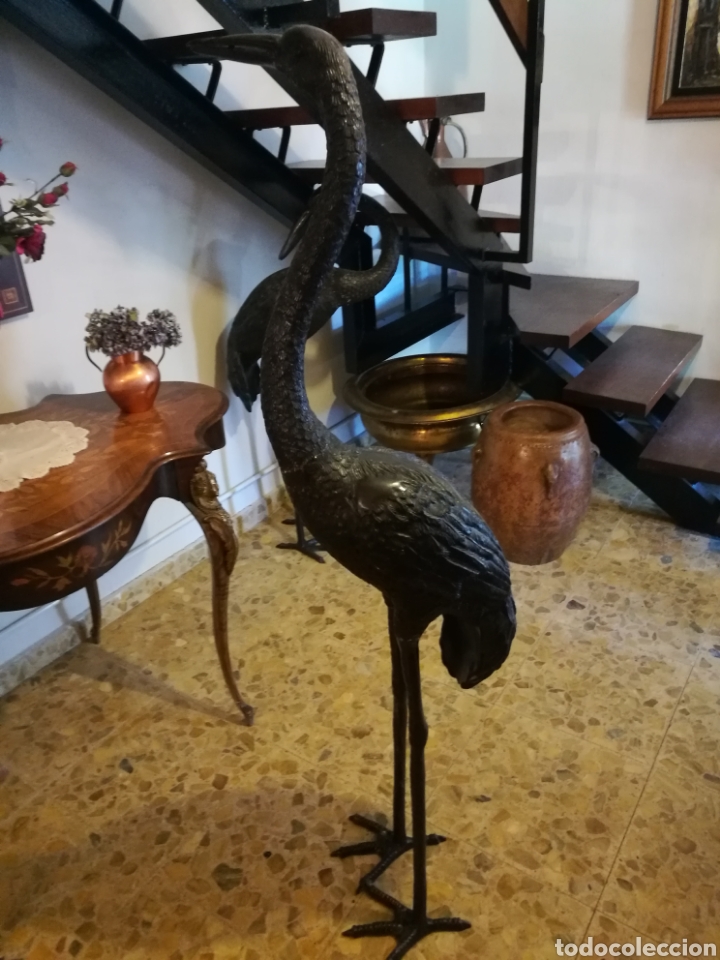 Arte: Pareja de garzas de bronce - Foto 2