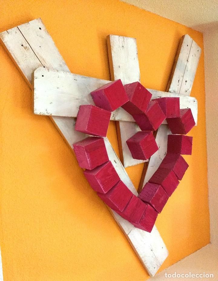 Arte: Cuadro escultura coraz&oacute;n - Foto 3