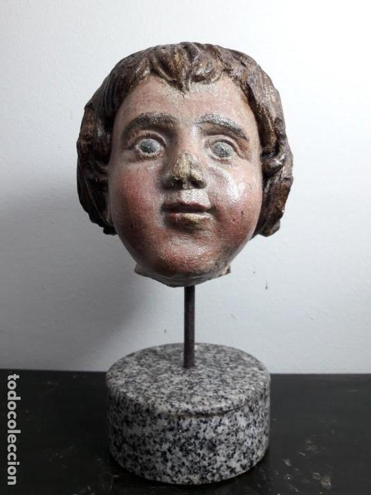 Arte: Cabeza piedra g&oacute;tica. - Foto 1