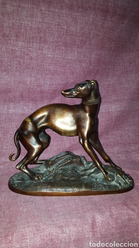 Arte: GALGO CON LIEBRE, DE BRONCE - Foto 1
