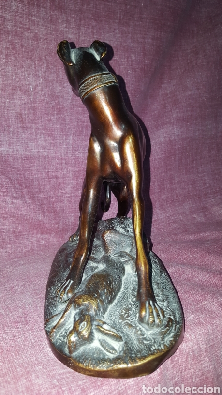 Arte: GALGO CON LIEBRE, DE BRONCE - Foto 3