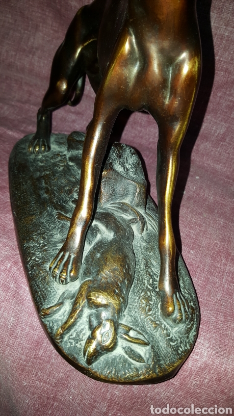 Arte: GALGO CON LIEBRE, DE BRONCE - Foto 9