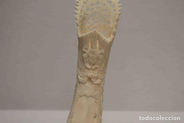 Arte: FIGURA TALLADA HUESO TIBIA - Foto 5