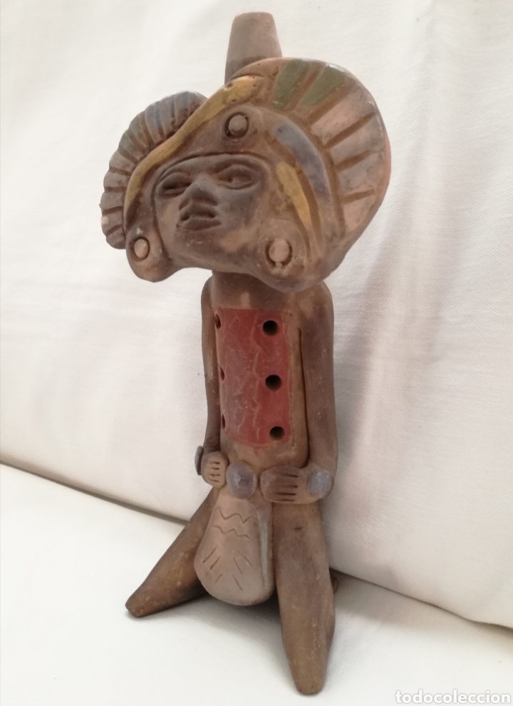 Arte: Flauta Azteca Terracota. - Foto 2