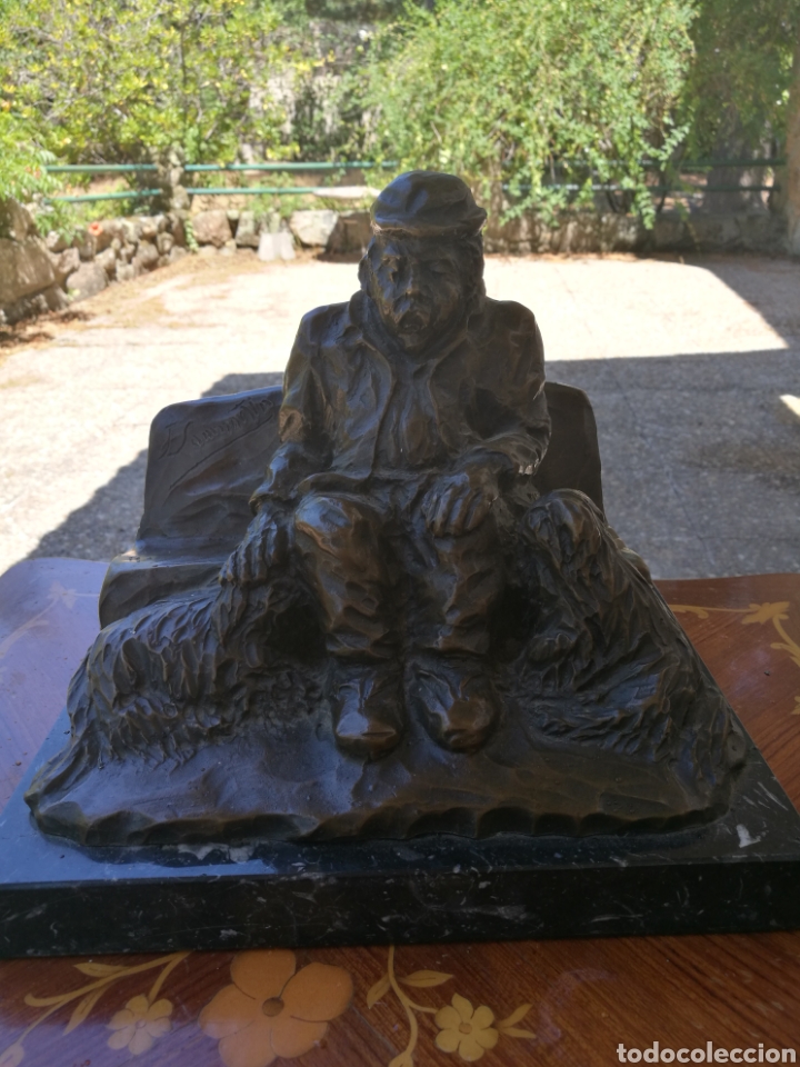 Arte: Bronce viejo con perros - Foto 1