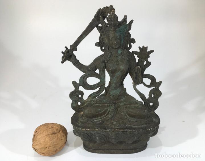 Arte: Manjushri de bronce nepal&iacute; - Foto 1
