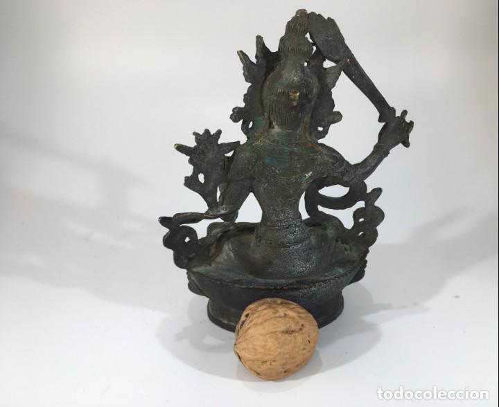 Arte: Manjushri de bronce nepal&iacute; - Foto 3