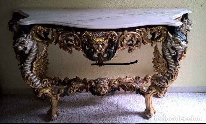 Arte: Consola madera tallada - Foto 1