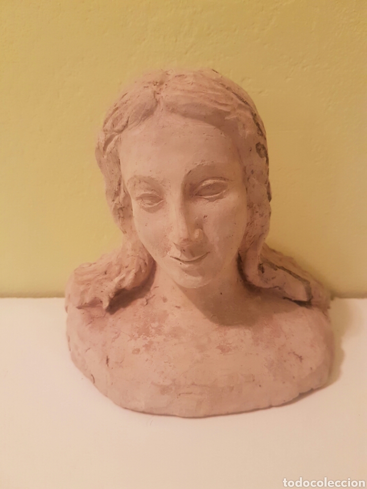 Arte: BUSTO DE BELLA DAMA MODELADO EN BARRO - Foto 1