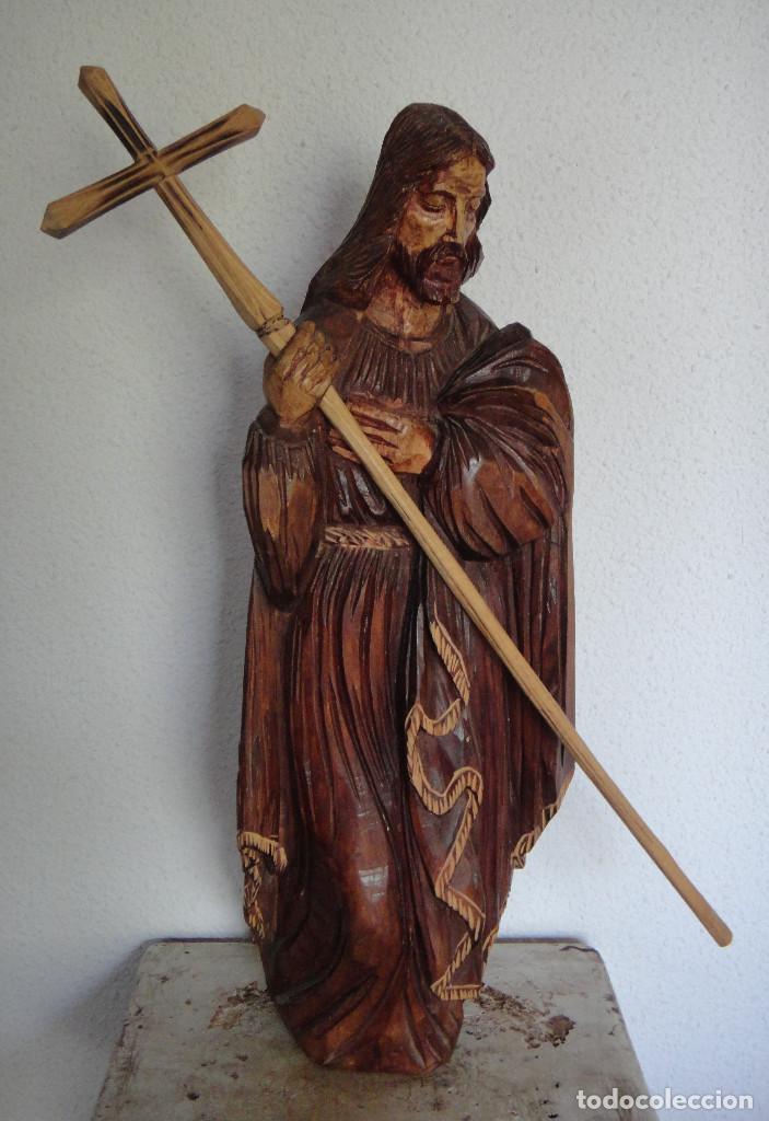 Precioso Cristo Tallado A Mano En Madera De Una Comprar Esculturas De