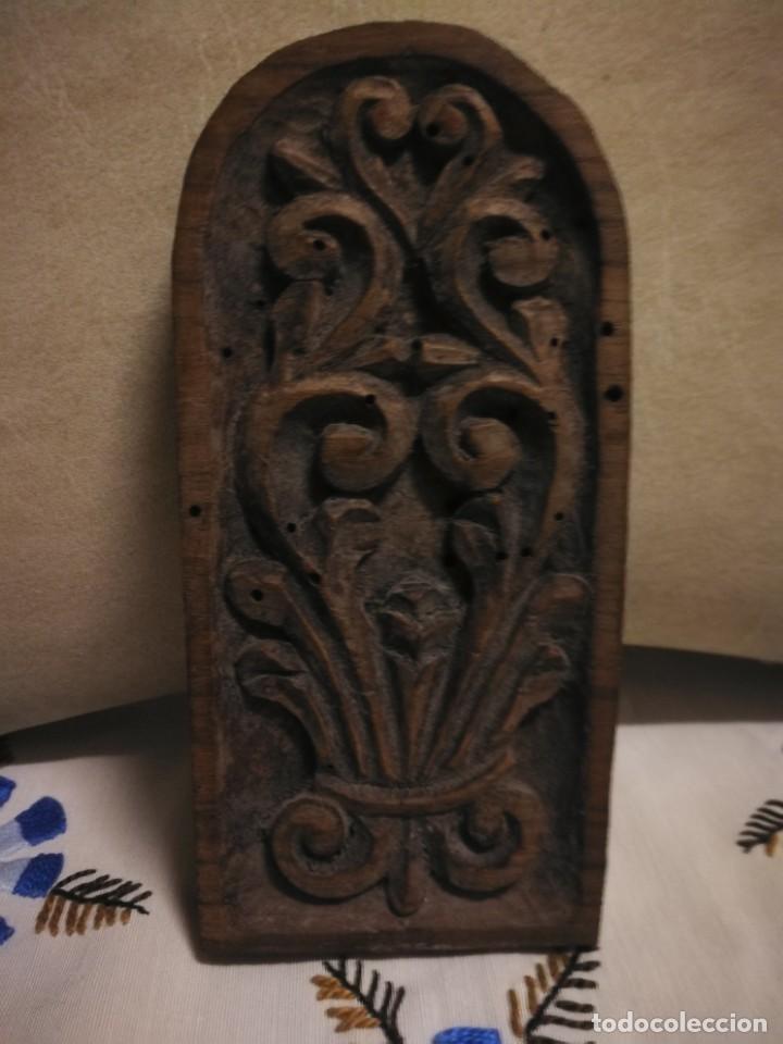 Arte: TALLA EN MADERA DE PPIOS DE sg XIX - Foto 5