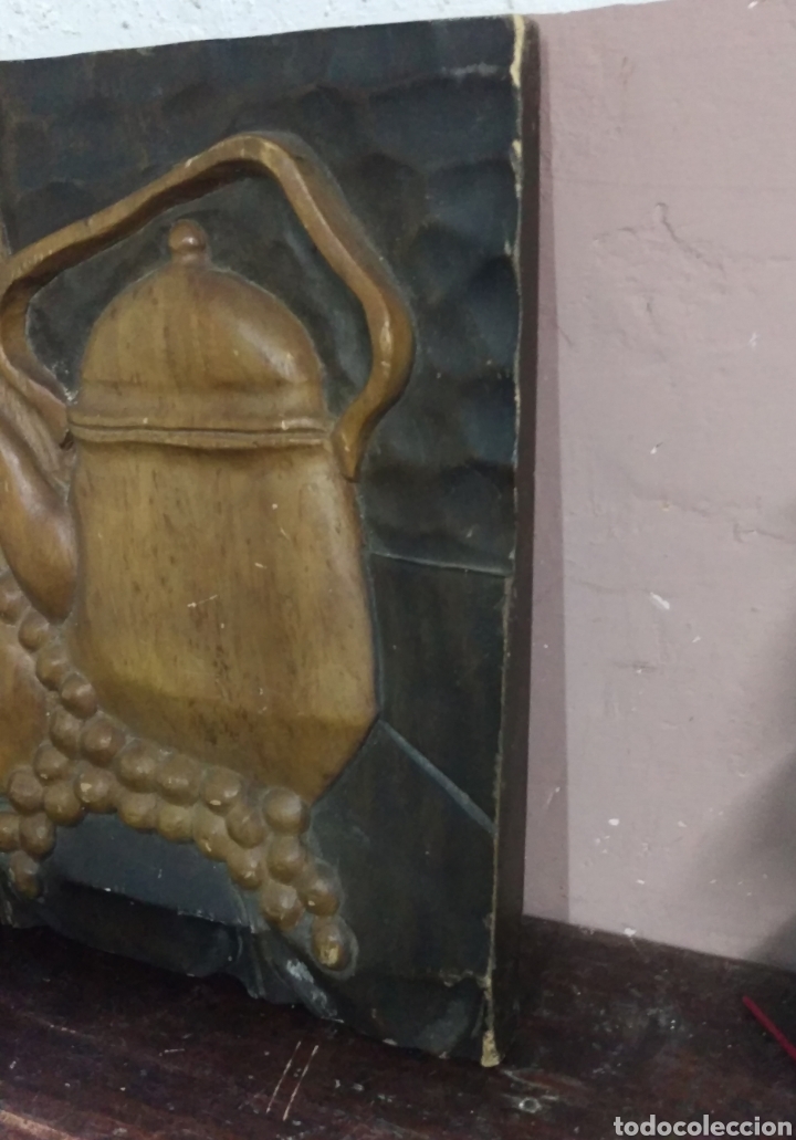 Arte: DESCONOCIDO: Talla en madera bajorrelieve BODEGON - Foto 4