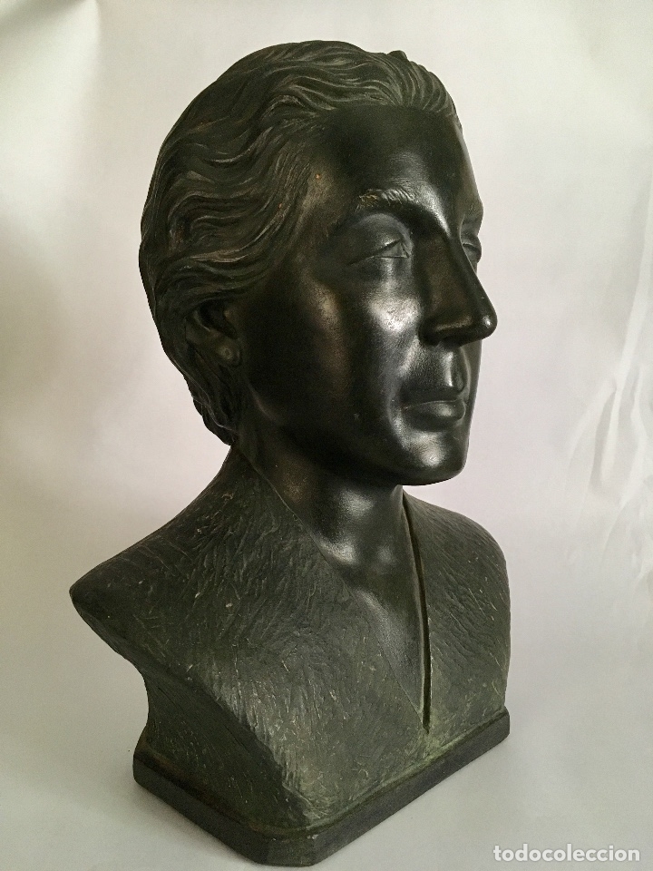 Arte: Busto de cer&aacute;mica patinada - Foto 1