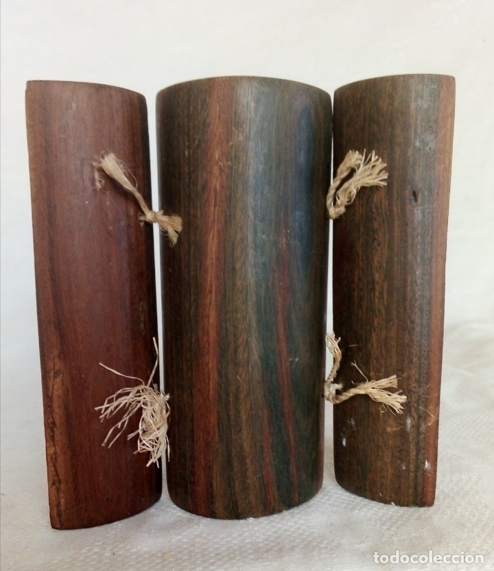Arte: TRIPTICO RELIGIOSO DE MADERA - TALLADO A MAMO. - Foto 3