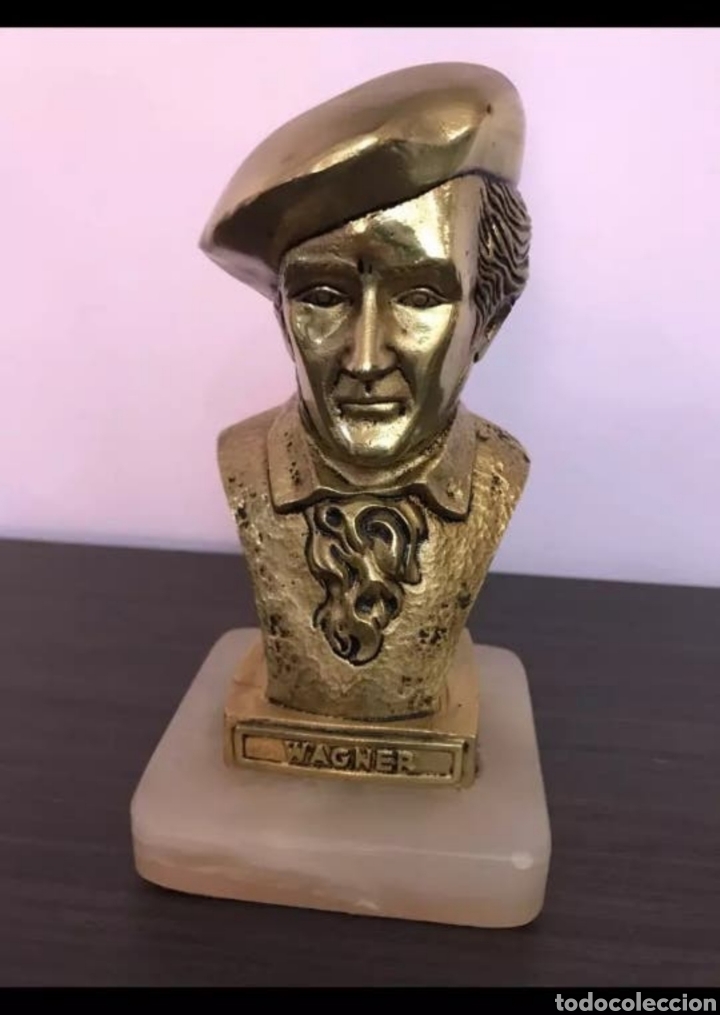 Arte: FIGURA BUSTO WAGNER EN BRONCE - Foto 1