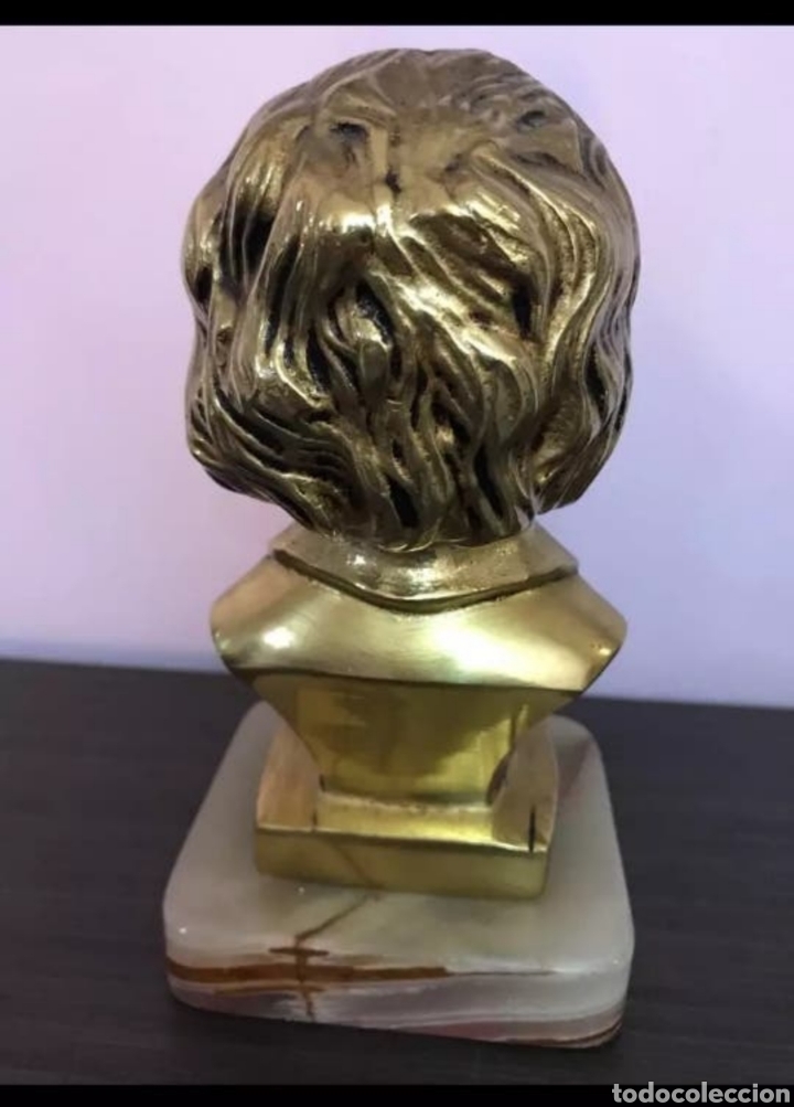 Arte: FIGURA BUSTO BEETHOVEN EN BRONCE - Foto 2