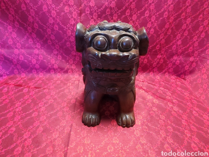 Arte: Perro de Foo ,talla en madera - Foto 2