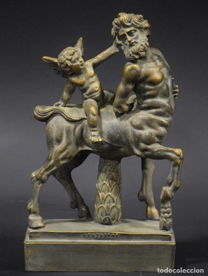 Arte: EXCLUSIVA FIGURA Cupido en centauro. Bronce. 23x14x5cm - Foto 1 - 278798638
