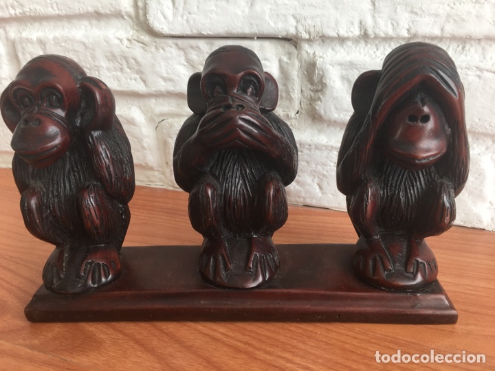 los 3 monos sabios ver oir y callar talla una p - Comprar