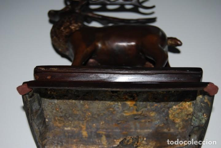 Arte: Antiguo Ciervo en Bronce Macizo - Foto 7
