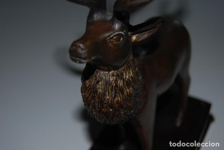 Arte: Antiguo Ciervo en Bronce Macizo - Foto 9