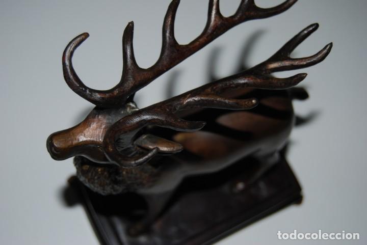 Arte: Antiguo Ciervo en Bronce Macizo - Foto 10