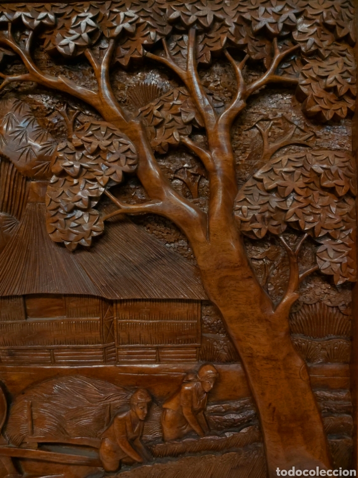 Arte: Enorme Plaf&oacute;n tallado madera - Foto 3