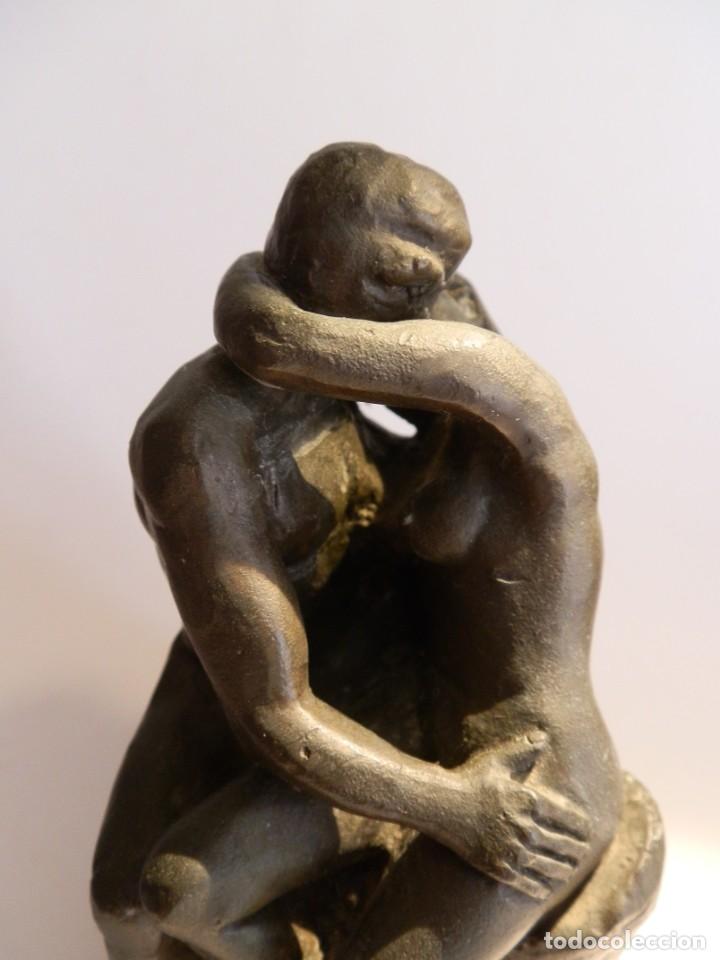 figurita de bronce, réplica de rodin - el beso - Comprar ...