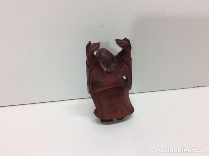 Arte: Buda de madera.peque&ntilde;a falta en el pie Ref 5 - Foto 2