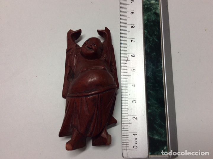 Arte: Buda de madera.peque&ntilde;a falta en el pie Ref 5 - Foto 3