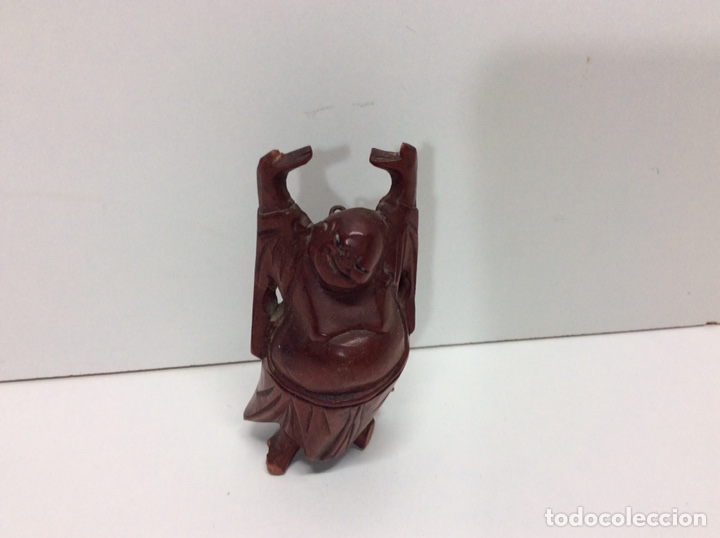 Arte: Buda de madera.peque&ntilde;a falta en el pie Ref 5 - Foto 1