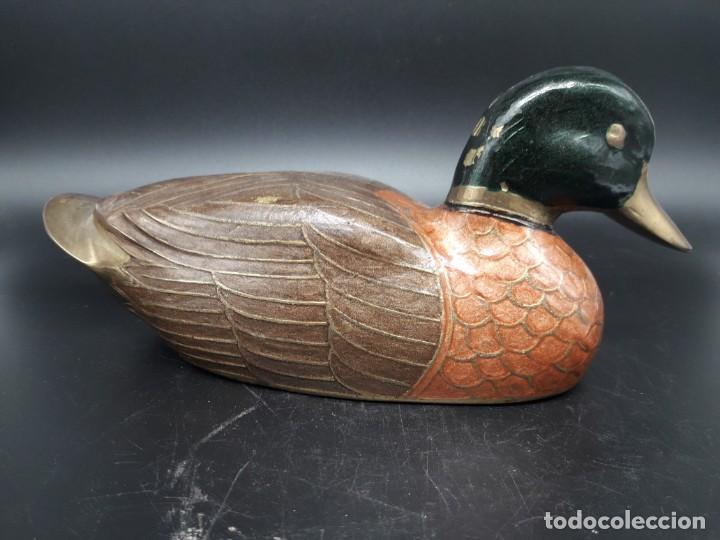 Arte: Pato en lat&oacute;n esmaltado - Foto 3