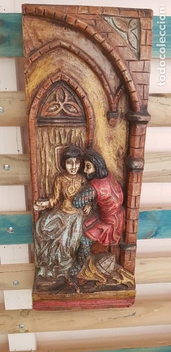 Arte: MAGNIFICA TALLA EN TABLON DE MADERA - Foto 1