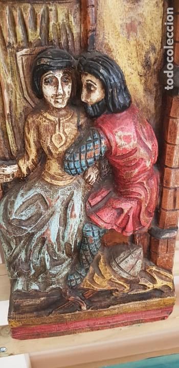 Arte: MAGNIFICA TALLA EN TABLON DE MADERA - Foto 3