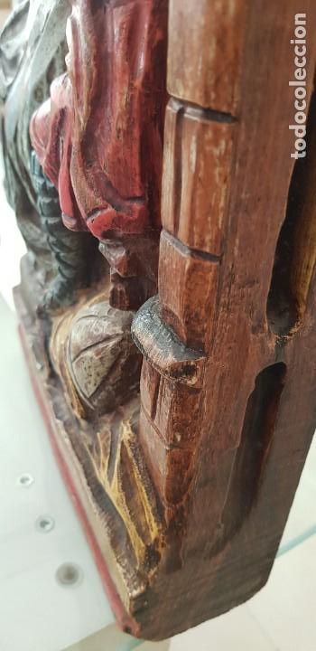 Arte: MAGNIFICA TALLA EN TABLON DE MADERA - Foto 17