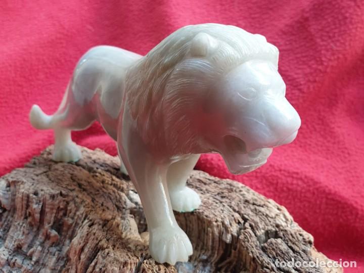 Arte: Figura Le&oacute;n Tallada en Jade - Foto 6