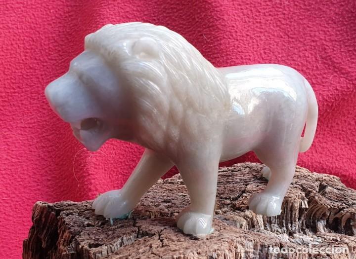 Arte: Figura Le&oacute;n Tallada en Jade - Foto 7