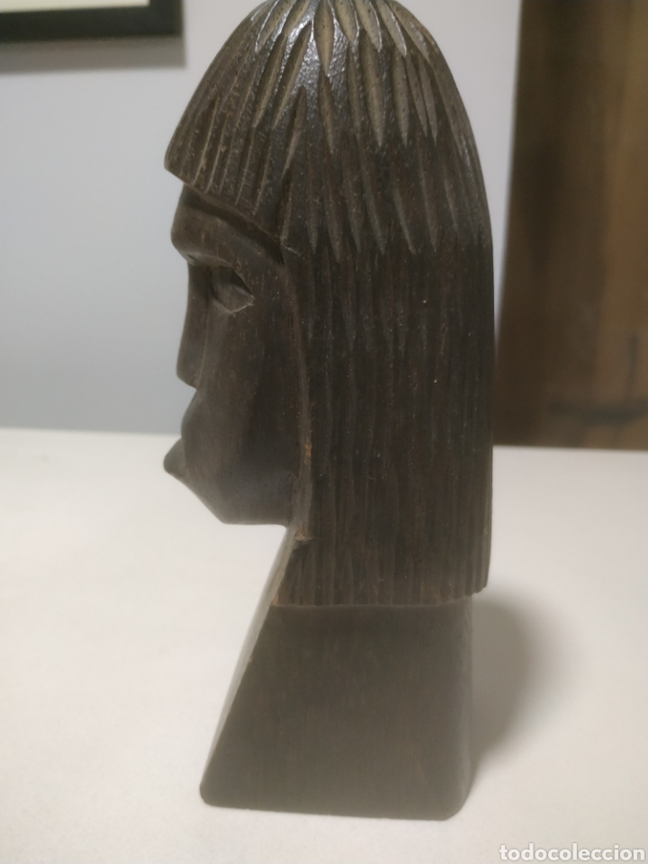 Arte: Cabeza africana en madera - Foto 3