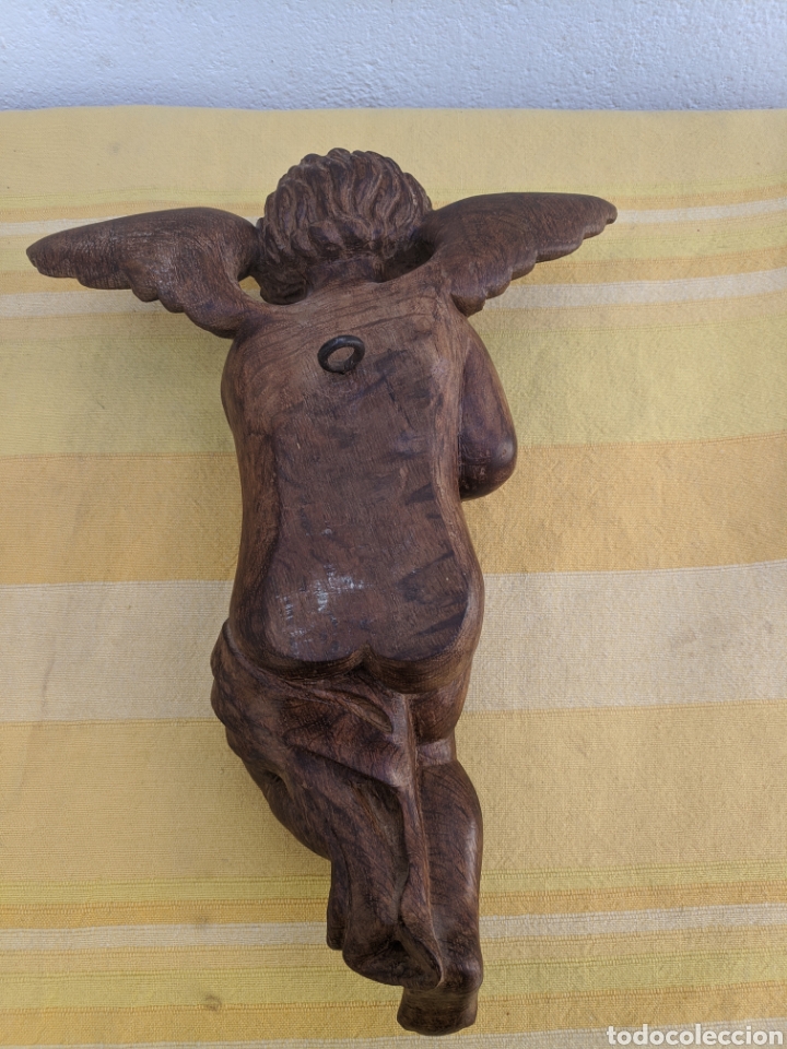 Arte: &Aacute;ngel tallado a mano - Foto 2