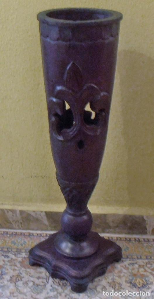 Arte: JARRON DE MADERA, TALLADO - Foto 1