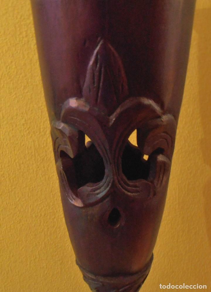 Arte: JARRON DE MADERA, TALLADO - Foto 3
