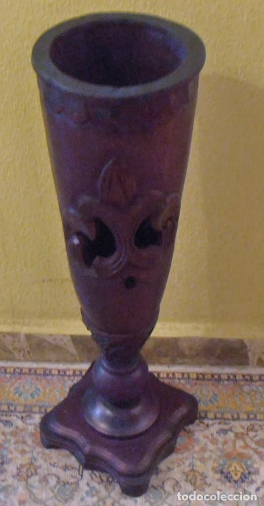 Arte: JARRON DE MADERA, TALLADO - Foto 6