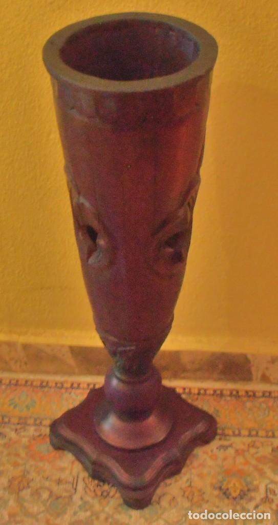 Arte: JARRON DE MADERA, TALLADO - Foto 8