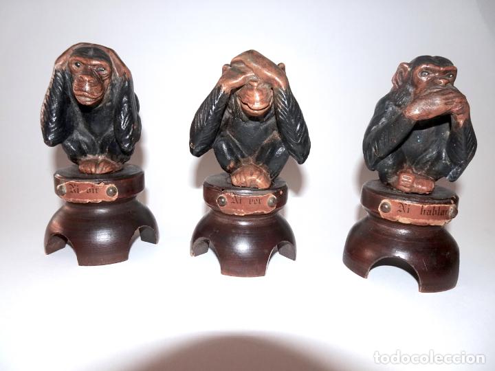 Kunst: CONJUNTO DE TRES MONOS - NI HABLAR - NI OIR - NI VER (TERRACOTA)