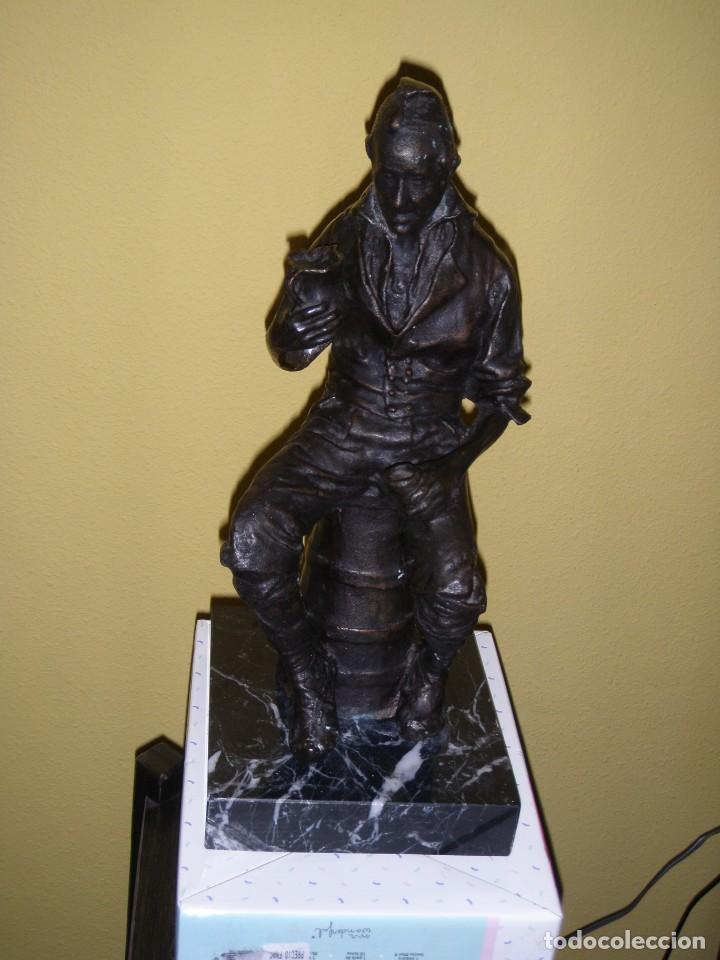 Arte: FIGURA BRONCE BASE DE M&Aacute;RMOL - Foto 2