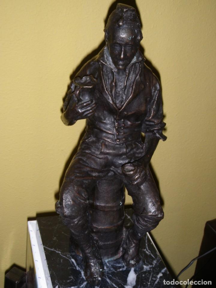Arte: FIGURA BRONCE BASE DE M&Aacute;RMOL - Foto 3