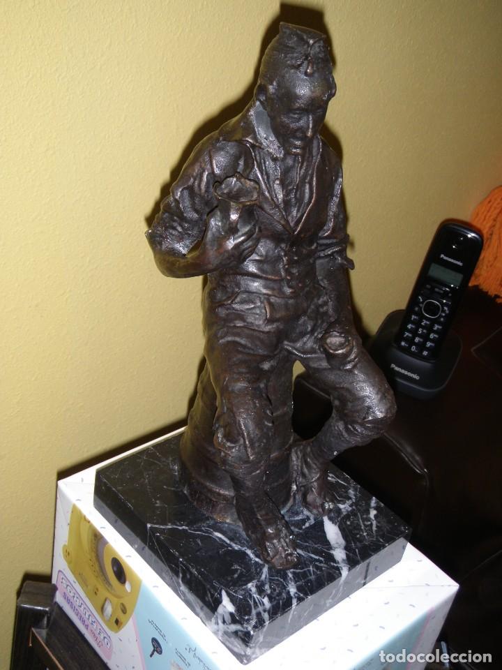 Arte: FIGURA BRONCE BASE DE M&Aacute;RMOL - Foto 5
