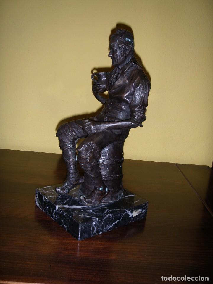Arte: FIGURA BRONCE BASE DE M&Aacute;RMOL - Foto 8